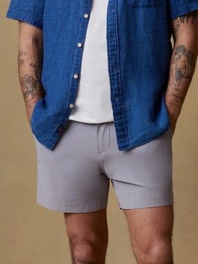 Faherty Men’s Gray All Day Shorts 5” Inseam Size 32